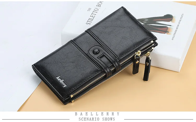 2023 Women Wallets Fashion Long PU Leather Top Quality Card Holder Classic Female Purse Zipper Brand Wallet For Women