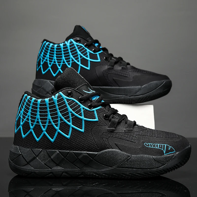 The Youth Actual Combat Basketball Shoe Movement Outdoor Comfortable Cushioning Wear-Resisting Fashion Breathable High Quality