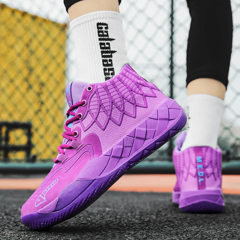 The Youth Actual Combat Basketball Shoe Movement Outdoor Comfortable Cushioning Wear-Resisting Fashion Breathable High Quality