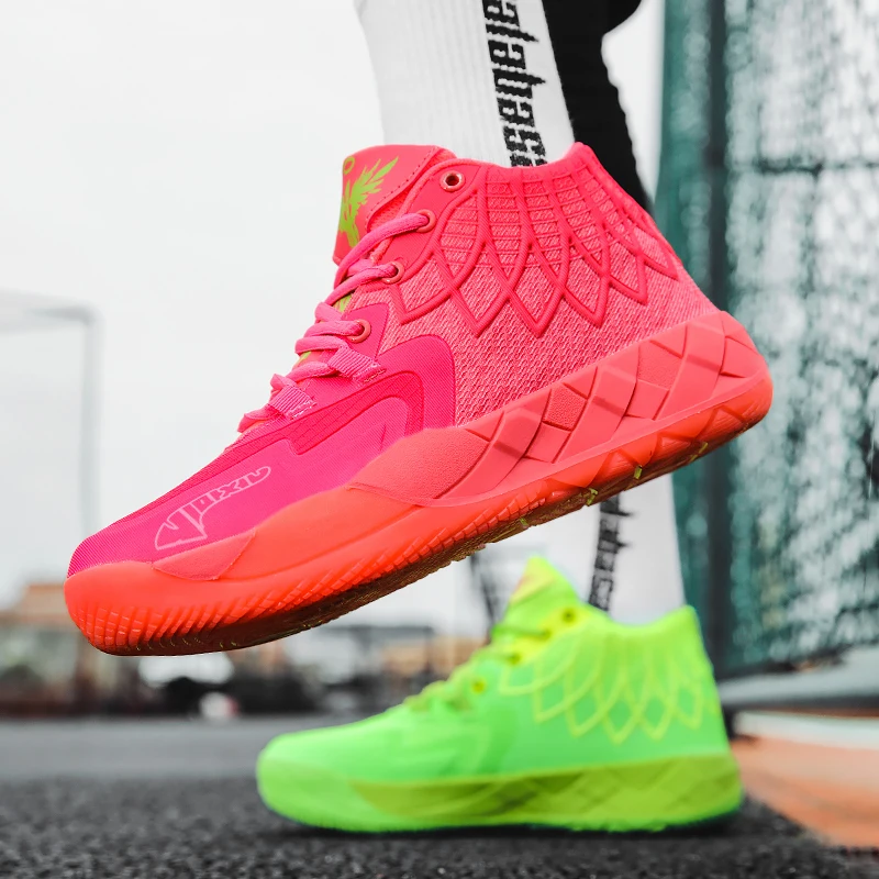 The Youth Actual Combat Basketball Shoe Movement Outdoor Comfortable Cushioning Wear-Resisting Fashion Breathable High Quality