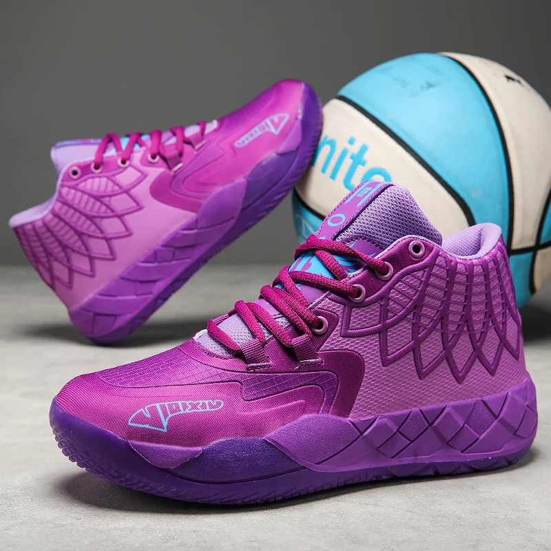 The Youth Actual Combat Basketball Shoe Movement Outdoor Comfortable Cushioning Wear-Resisting Fashion Breathable High Quality