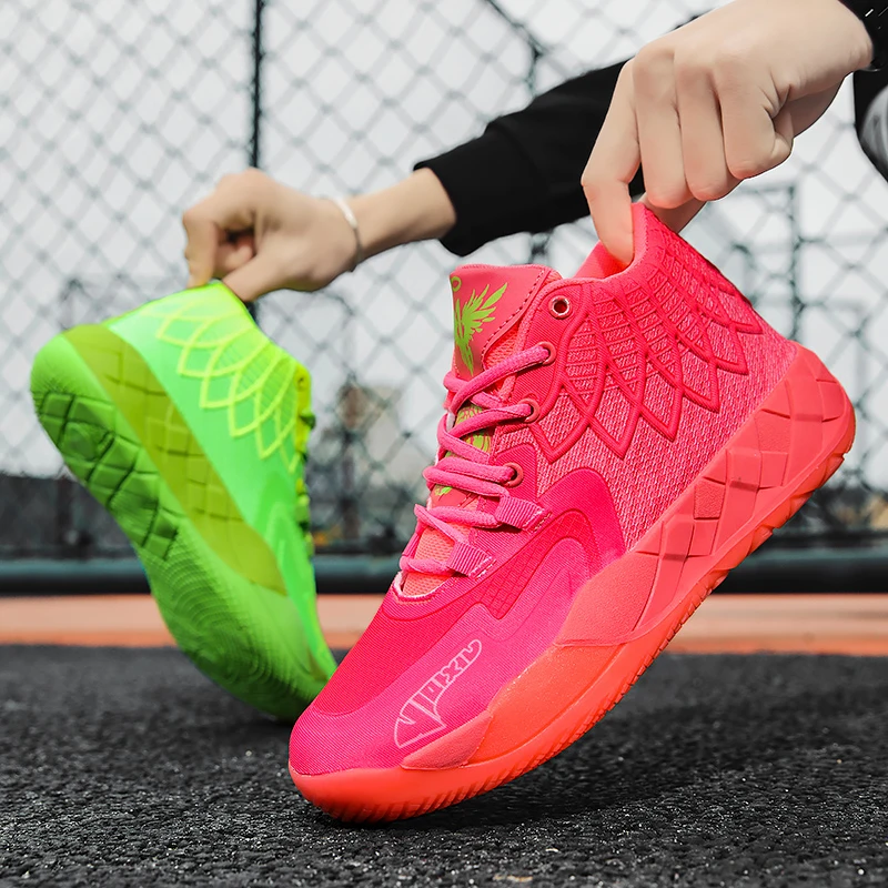 The Youth Actual Combat Basketball Shoe Movement Outdoor Comfortable Cushioning Wear-Resisting Fashion Breathable High Quality