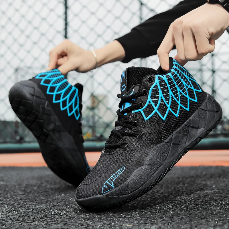 The Youth Actual Combat Basketball Shoe Movement Outdoor Comfortable Cushioning Wear-Resisting Fashion Breathable High Quality