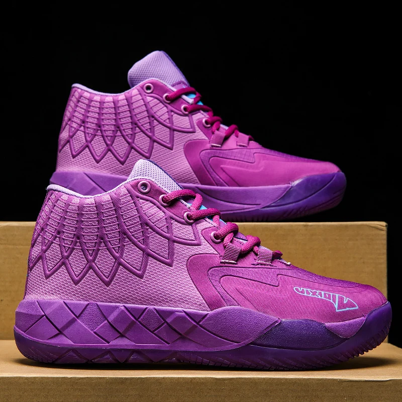 The Youth Actual Combat Basketball Shoe Movement Outdoor Comfortable Cushioning Wear-Resisting Fashion Breathable High Quality
