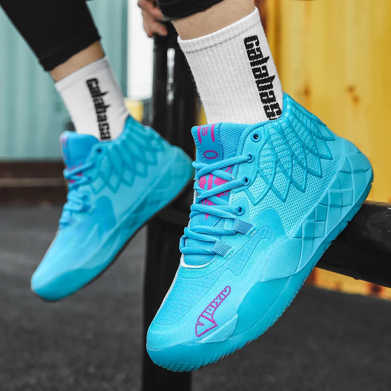 The Youth Actual Combat Basketball Shoe Movement Outdoor Comfortable Cushioning Wear-Resisting Fashion Breathable High Quality