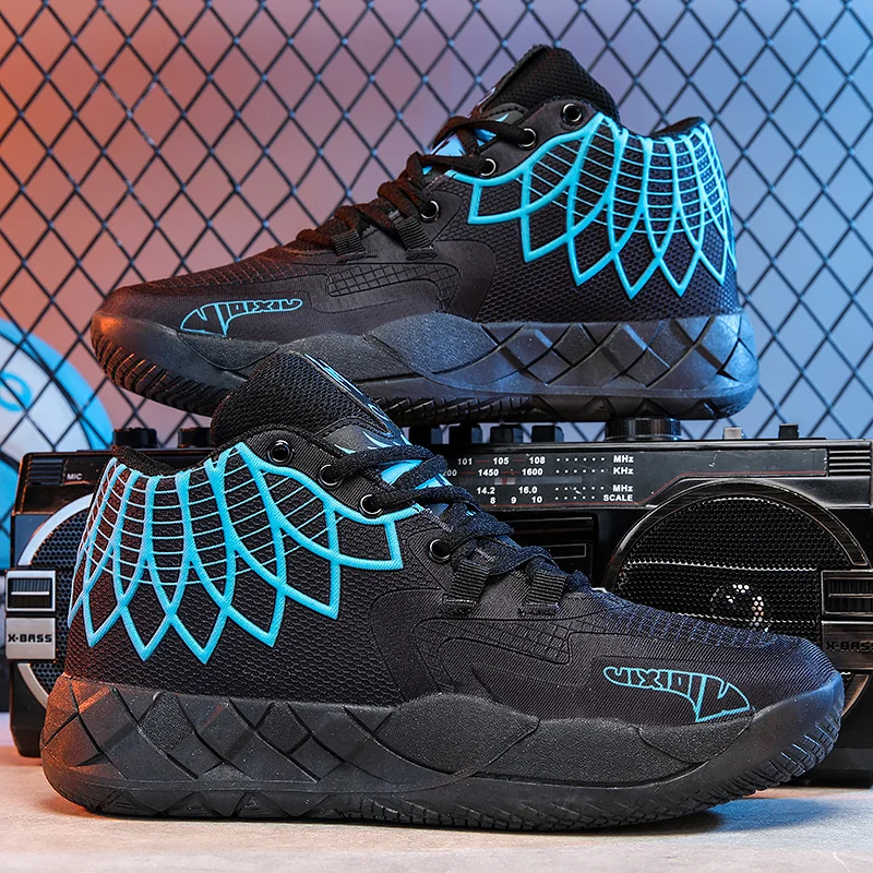 The Youth Actual Combat Basketball Shoe Movement Outdoor Comfortable Cushioning Wear-Resisting Fashion Breathable High Quality