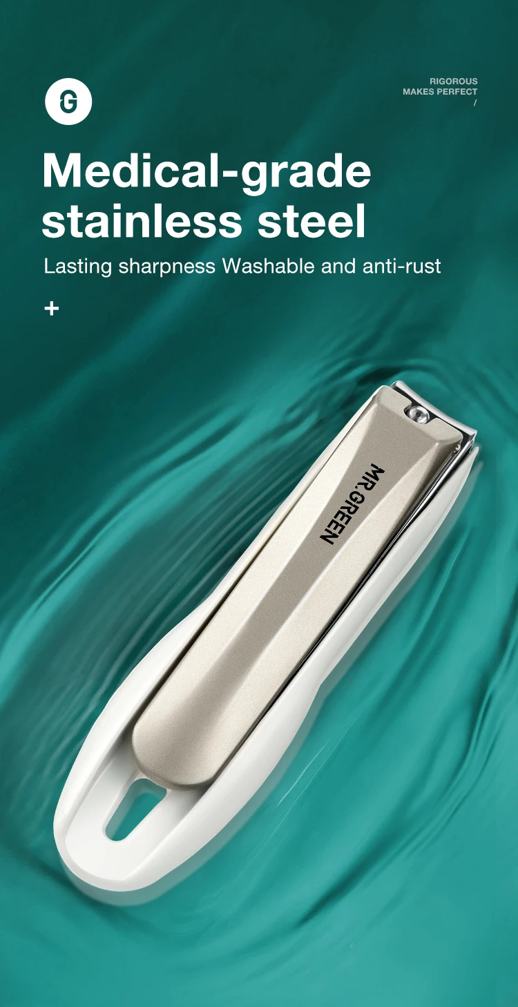 MR.GREEN Anti Splash Nail Clippers Fingernail Cutter Detachable Design Nail Trimmer Manicure Tools Stainless Steel