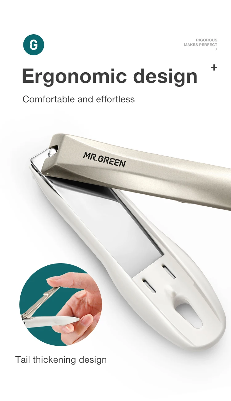 MR.GREEN Anti Splash Nail Clippers Fingernail Cutter Detachable Design Nail Trimmer Manicure Tools Stainless Steel