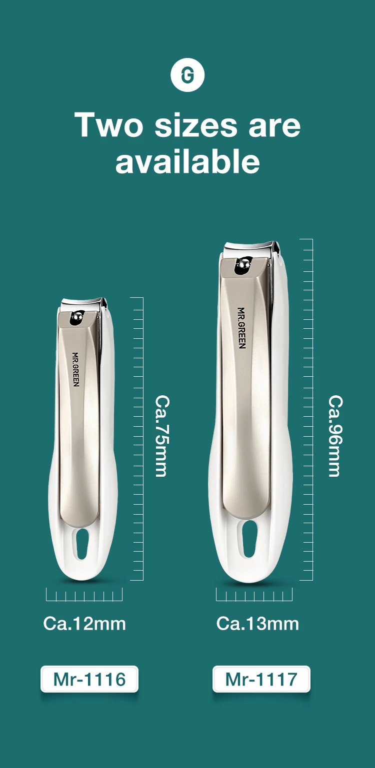 MR.GREEN Anti Splash Nail Clippers Fingernail Cutter Detachable Design Nail Trimmer Manicure Tools Stainless Steel