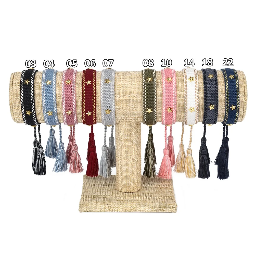Woven Friendship Bracelet For Women With Tiny Stars Summer Stacking Jewelry Bracelets Sis Gifts