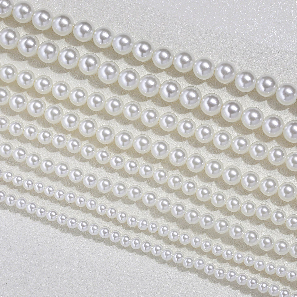 925 Sterling Silver 6mm Pearl Necklace For Women Jewelry On Neck Pearl Bead Choker Cheap Items With Party Gift