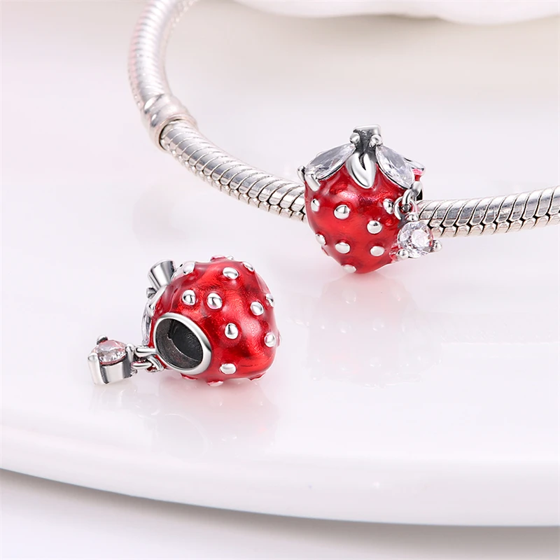 Fit pand 3mm Bracelet Original 925 Sterling Silver Pink Cat Paw Series Beads Tulip Flower Charm Diy Ms Jewelry Gift