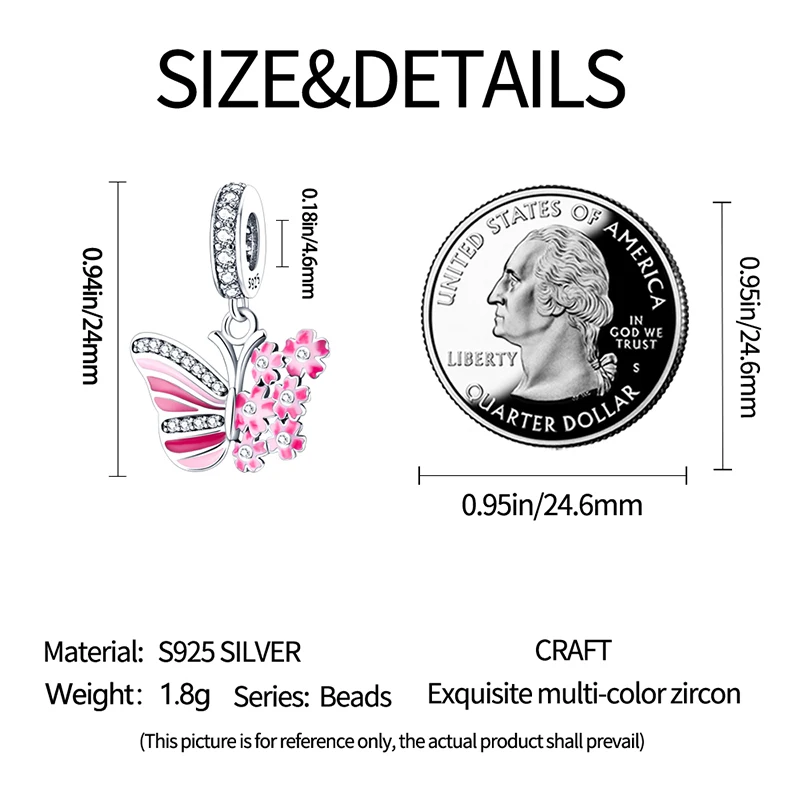Fit pand 3mm Bracelet Original 925 Sterling Silver Pink Cat Paw Series Beads Tulip Flower Charm Diy Ms Jewelry Gift