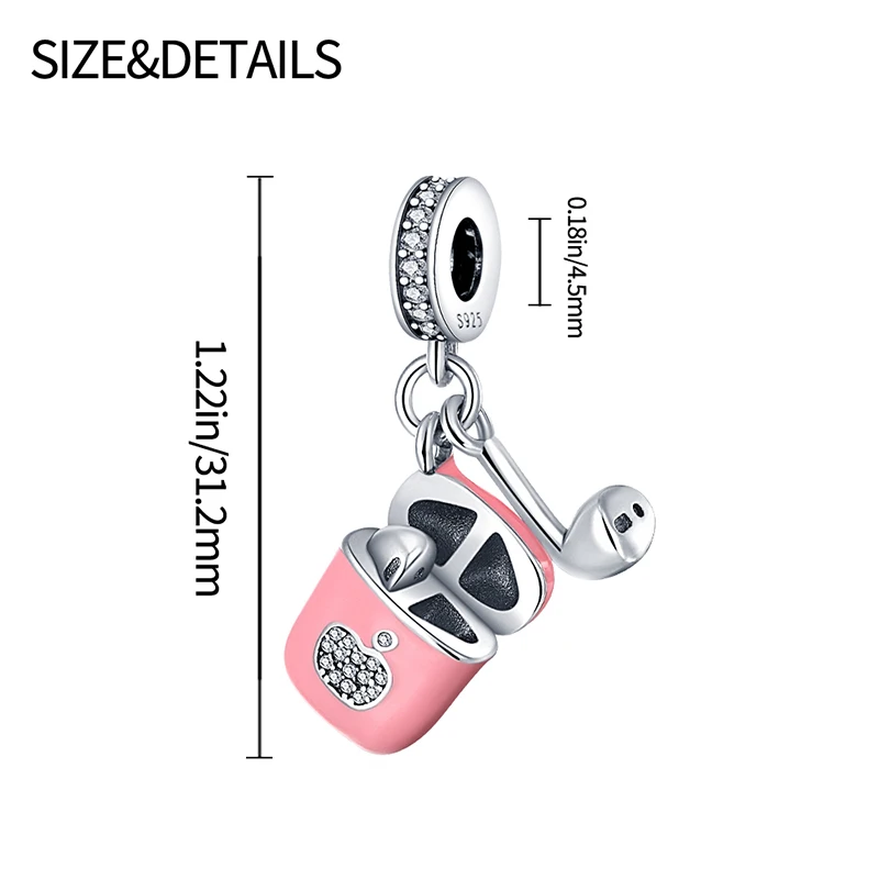 Fit pand 3mm Bracelet Original 925 Sterling Silver Pink Cat Paw Series Beads Tulip Flower Charm Diy Ms Jewelry Gift