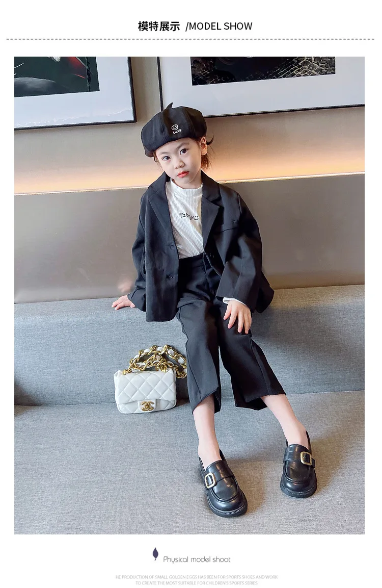 British Style Retro Girls Shoes Spring Autumn Princess Leather Shoes Children Black Soft Dance Loafers for 3-12 Ages Kids Shoes