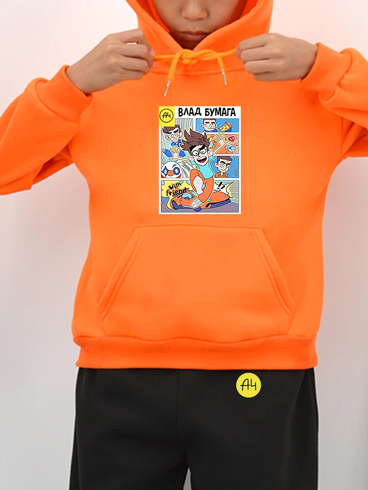 мерч а4 New A4 Lamba Children's Hoodies Suit for Girl Outfits Влад Бумага A4 Baby Boy Sets Kids Sweatshirts with Hood Tops Pants