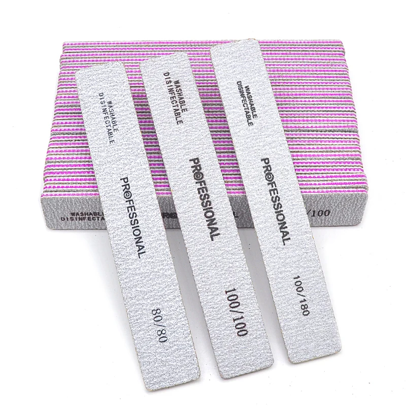 50/25 Pcs Nail Supplies For Professionals Nail File Buffer Nails Product For Acrylic Width 80/100/180 Grit Sanding Manicure Tool