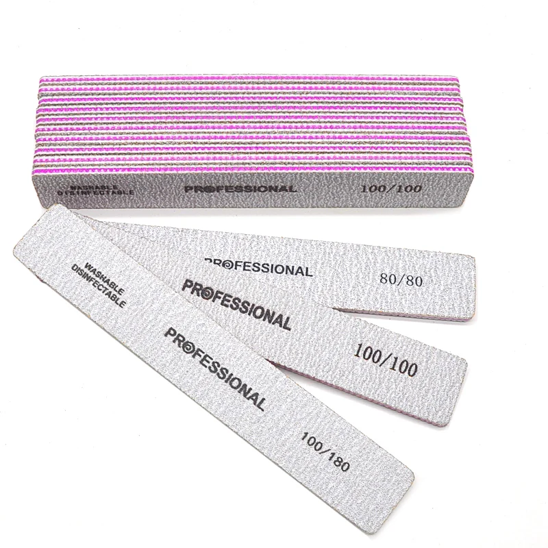 50/25 Pcs Nail Supplies For Professionals Nail File Buffer Nails Product For Acrylic Width 80/100/180 Grit Sanding Manicure Tool