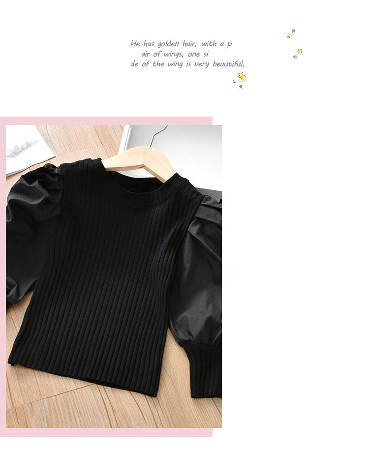 White Baby Girls Long Sleeve Shirt Princess Shirt for Tddler Girl Sweet Pullover Casual Shirt Children Tops Pullover