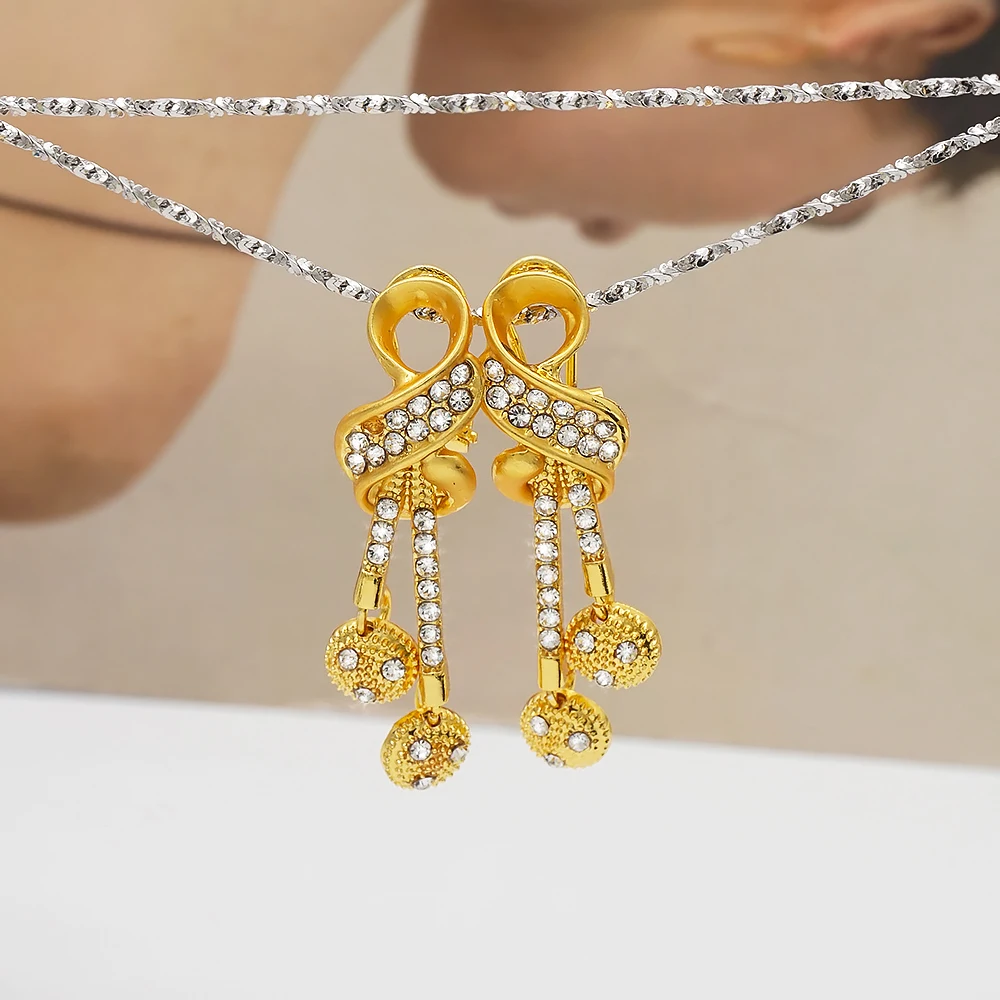 Dubai Gold Color Jewelry Sets African Indian Wedding Bridal Wife Gifts Necklace Bracelet Earrings Ring Jewelry for Women 2022