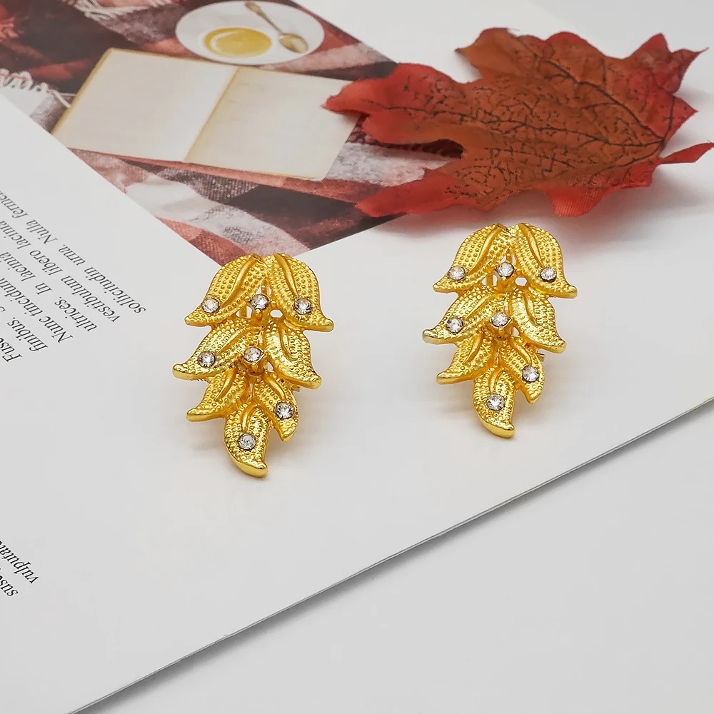 Dubai Gold Color Jewelry Sets African Indian Wedding Bridal Wife Gifts Necklace Bracelet Earrings Ring Jewelry for Women 2022