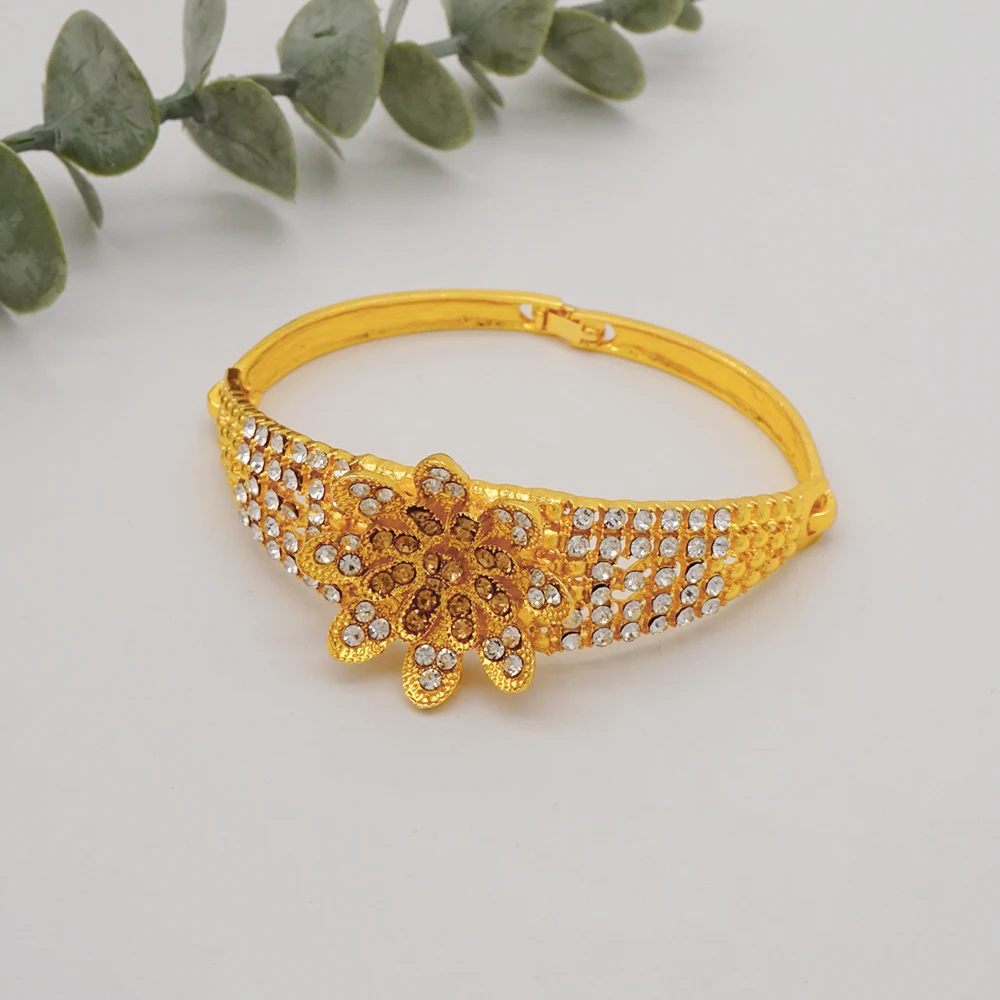 Dubai Gold Color Jewelry Sets African Indian Wedding Bridal Wife Gifts Necklace Bracelet Earrings Ring Jewelry for Women 2022