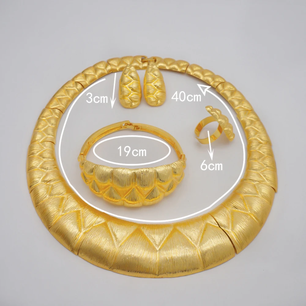 Dubai Gold Color Jewelry Sets African Indian Wedding Bridal Wife Gifts Necklace Bracelet Earrings Ring Jewelry for Women 2022