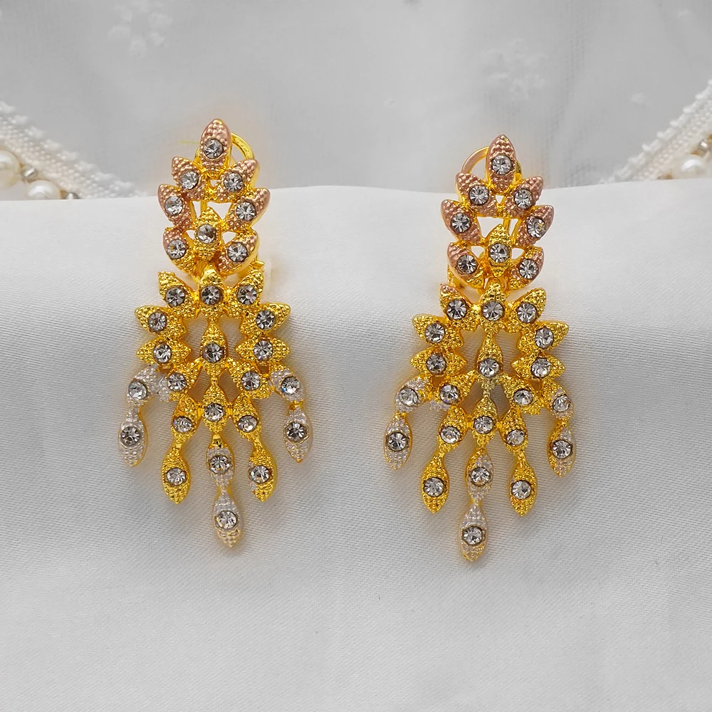 Dubai Gold Color Jewelry Sets African Indian Wedding Bridal Wife Gifts Necklace Bracelet Earrings Ring Jewelry for Women 2022