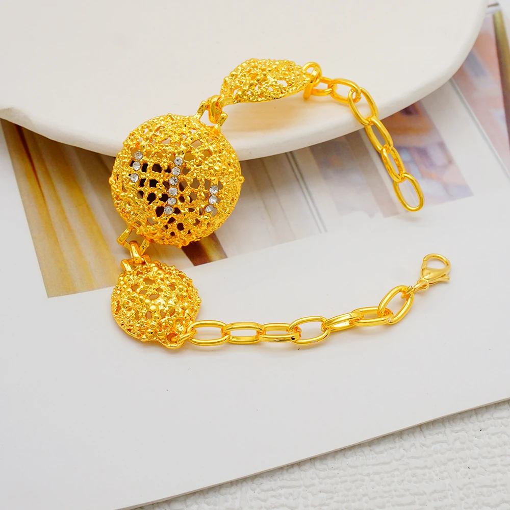 Dubai Gold Color Jewelry Sets African Indian Wedding Bridal Wife Gifts Necklace Bracelet Earrings Ring Jewelry for Women 2022