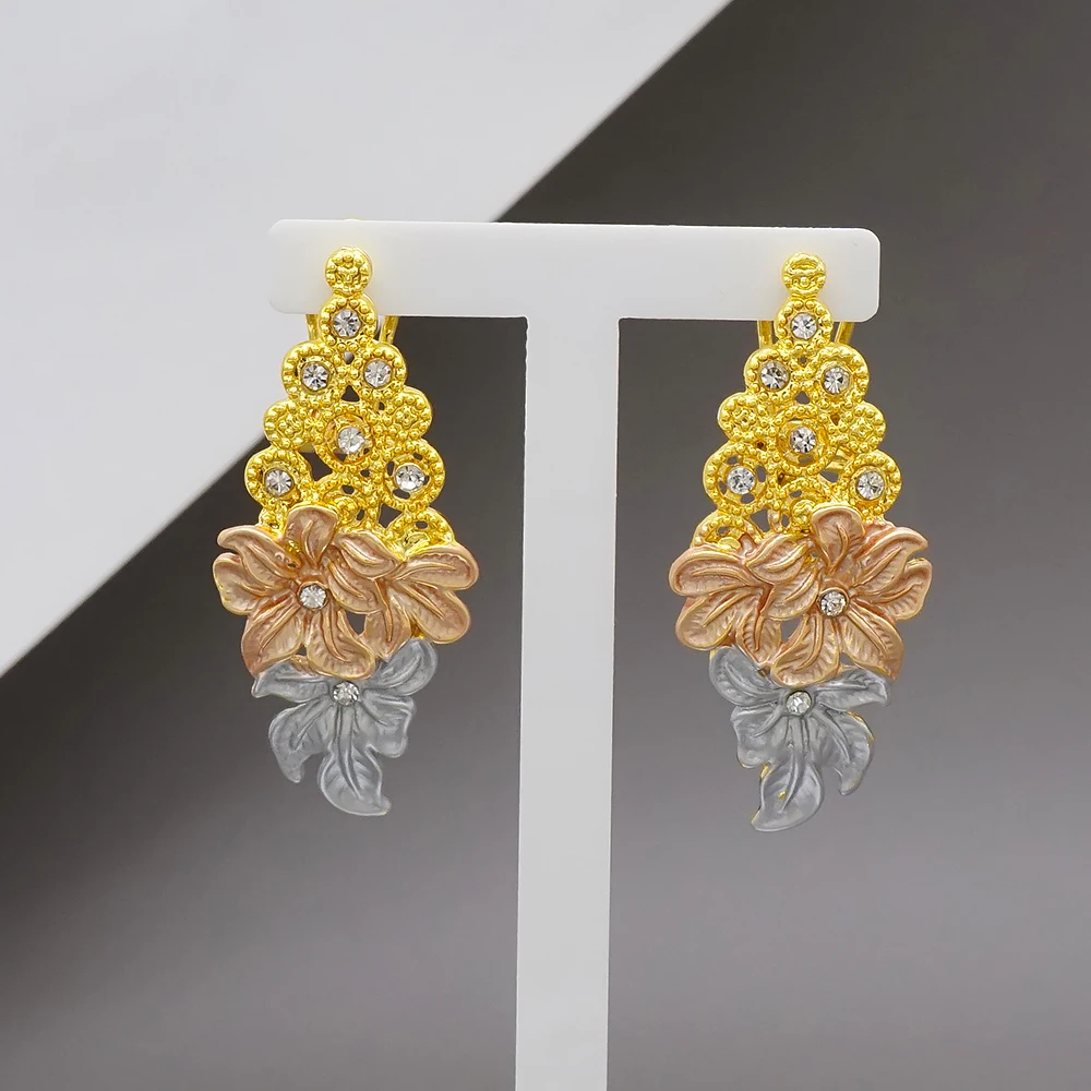 Dubai Gold Color Jewelry Sets African Indian Wedding Bridal Wife Gifts Necklace Bracelet Earrings Ring Jewelry for Women 2022