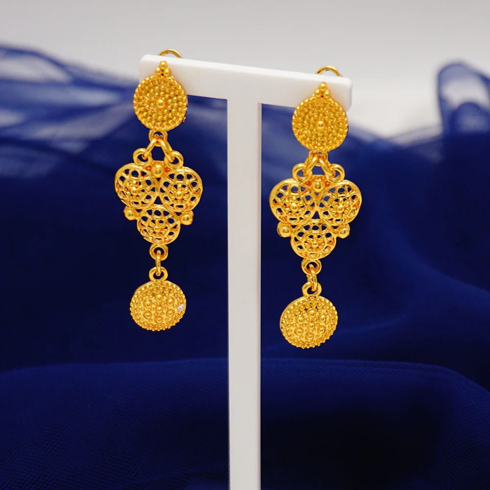 Dubai Gold Color Jewelry Sets African Indian Wedding Bridal Wife Gifts Necklace Bracelet Earrings Ring Jewelry for Women 2022