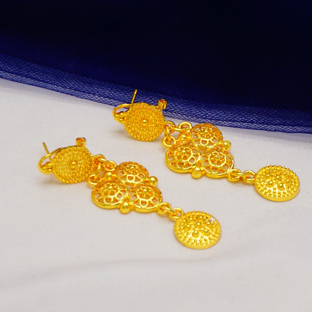 Dubai Gold Color Jewelry Sets African Indian Wedding Bridal Wife Gifts Necklace Bracelet Earrings Ring Jewelry for Women 2022