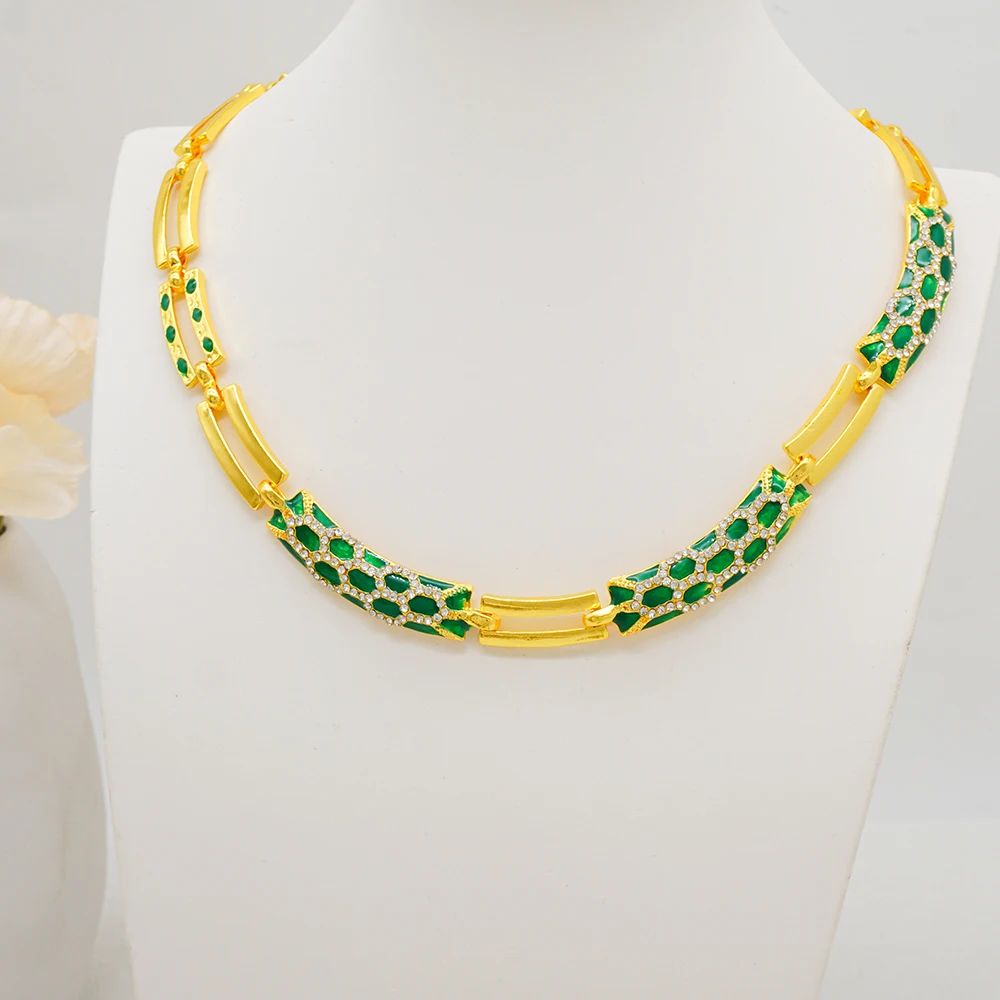 Dubai Gold Color Jewelry Sets African Indian Wedding Bridal Wife Gifts Necklace Bracelet Earrings Ring Jewelry for Women 2022