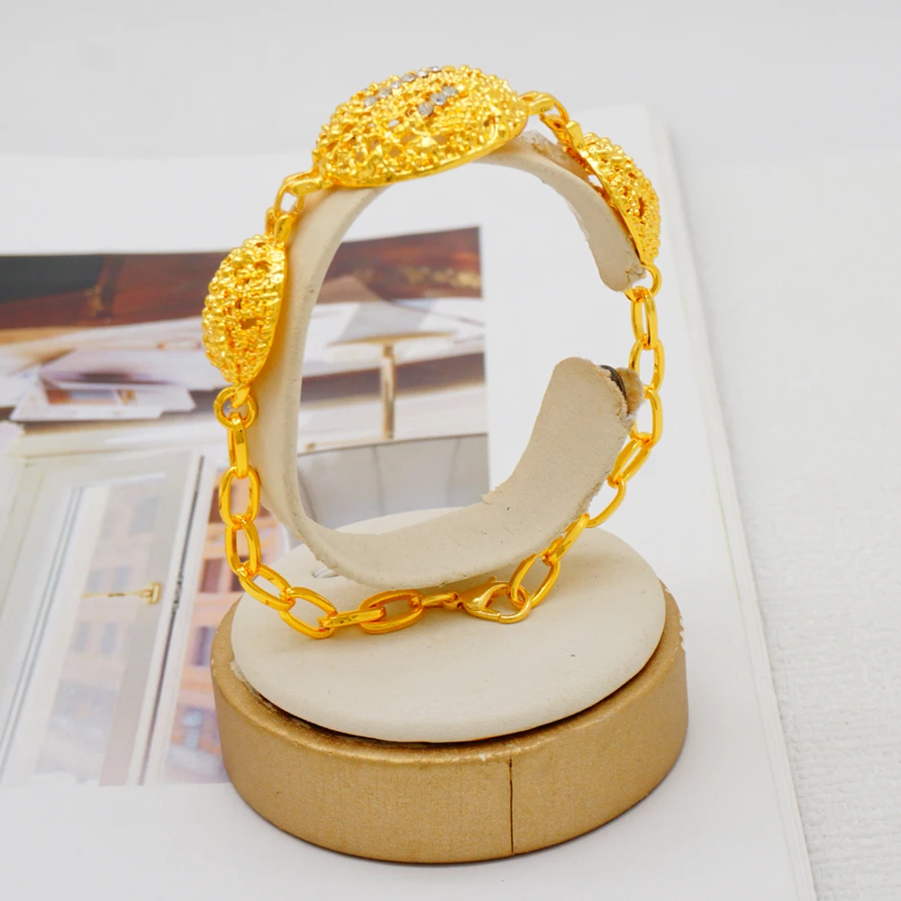 Dubai Gold Color Jewelry Sets African Indian Wedding Bridal Wife Gifts Necklace Bracelet Earrings Ring Jewelry for Women 2022