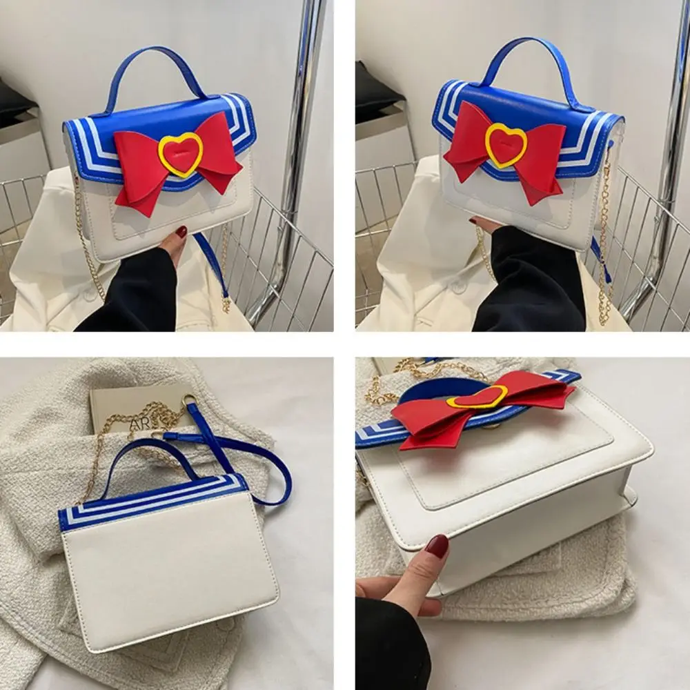 Sailor Moon Bowknot Designer Purses and Handbags Kawaii Shoulder Bag for Young Girls Women Crossbody Bag Uniform JK Messenger Ba