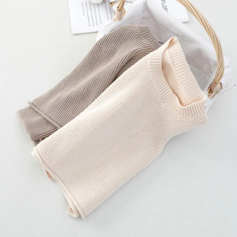 Baby Girls Sweaters Baby Girl Solid Sleeveless Pullover Vest Baby Boys Sweaters Knit Vest Kids Toddler Autumn Outerwear