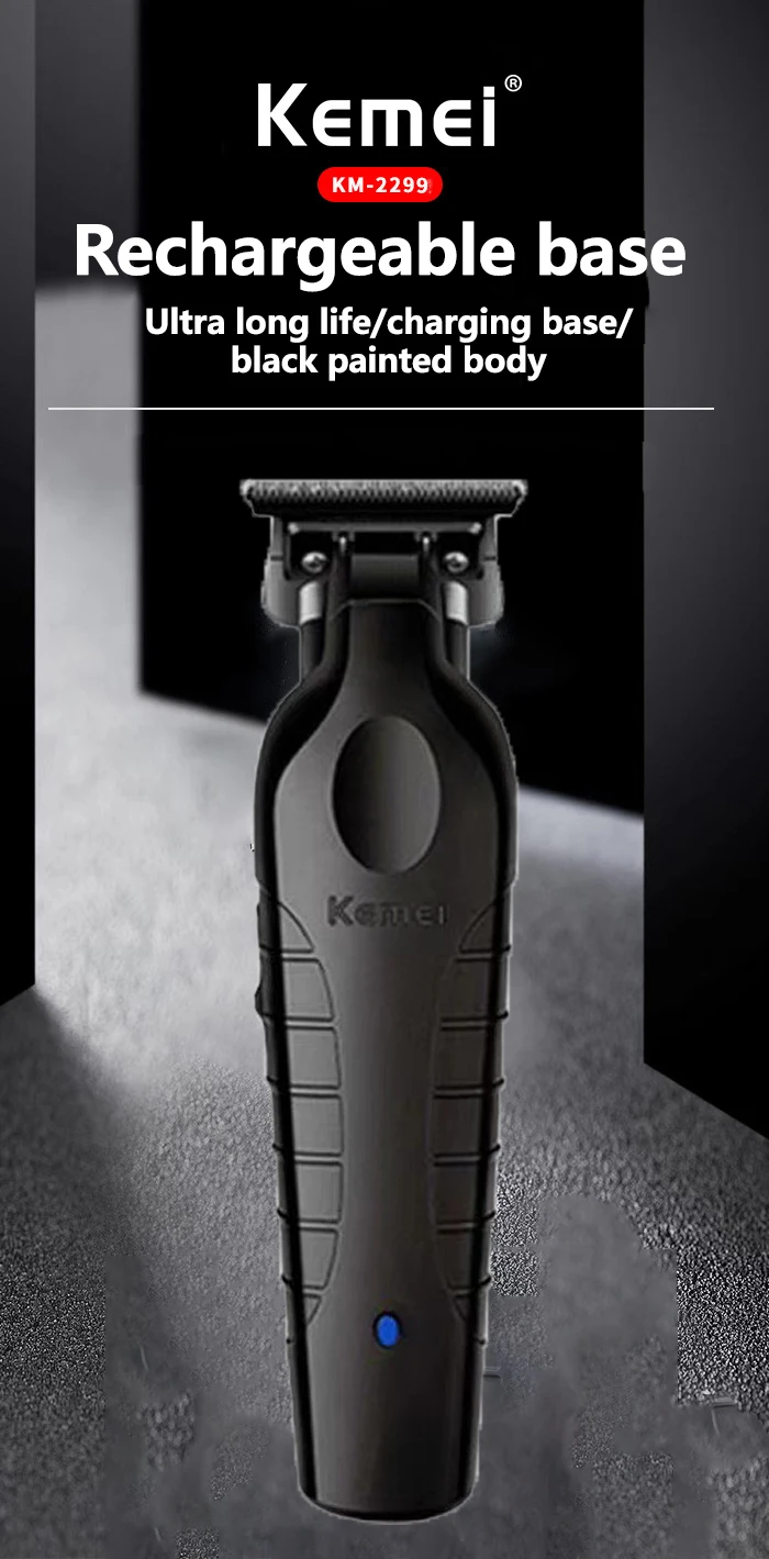 Kemei KM-2296 2299 Professional Hair Clipper for Men Hair Cutting Machine with Seat Charger Hair Trimmer Machine Haircut Machine