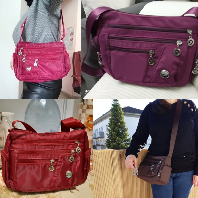 Yogodlns Fashion Women Shoulder Messenger Bag Waterproof Nylon Oxford Crossbody Bag Handbags Large Capacity Travel Bags Purse