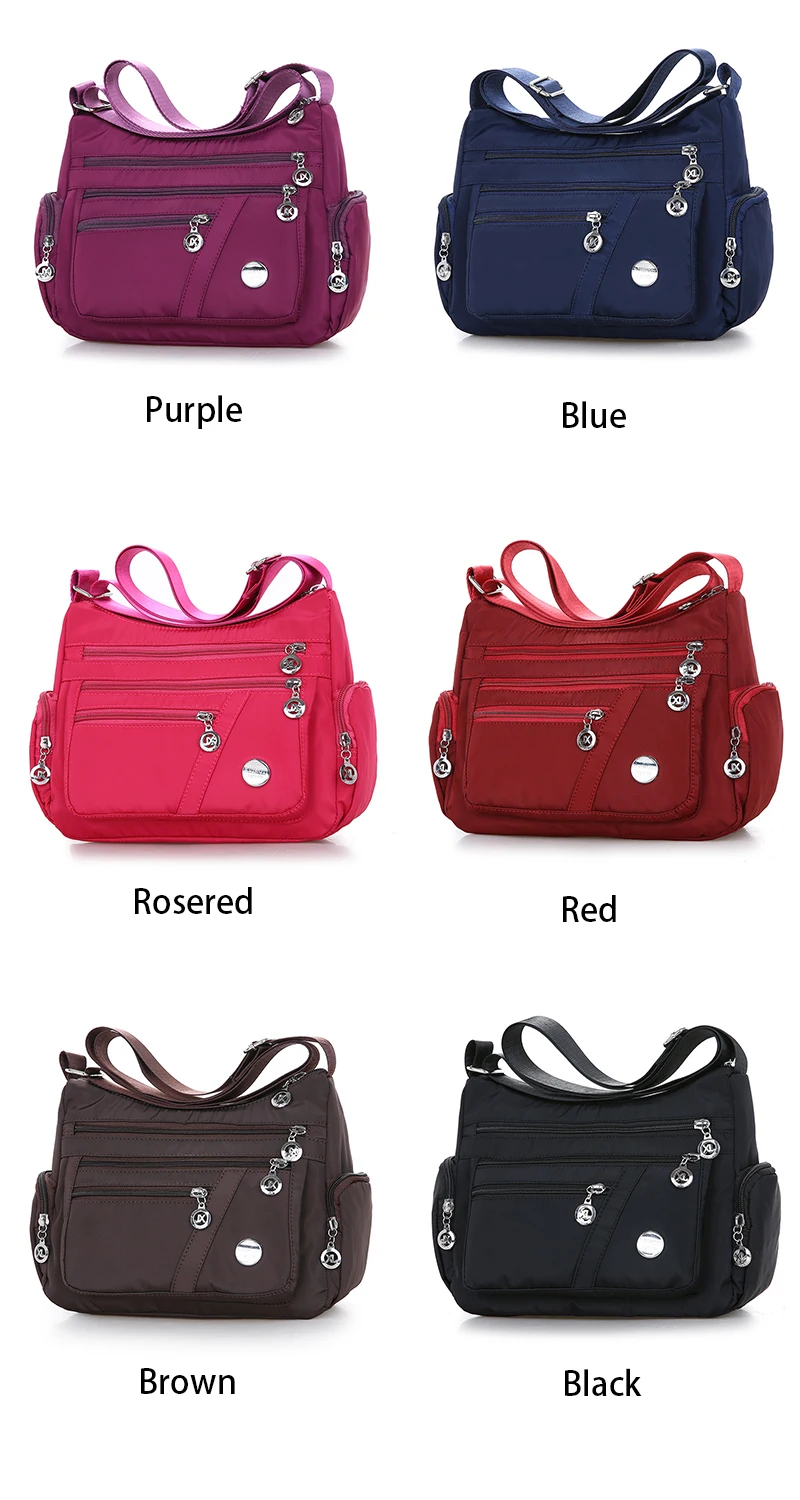 Yogodlns Fashion Women Shoulder Messenger Bag Waterproof Nylon Oxford Crossbody Bag Handbags Large Capacity Travel Bags Purse