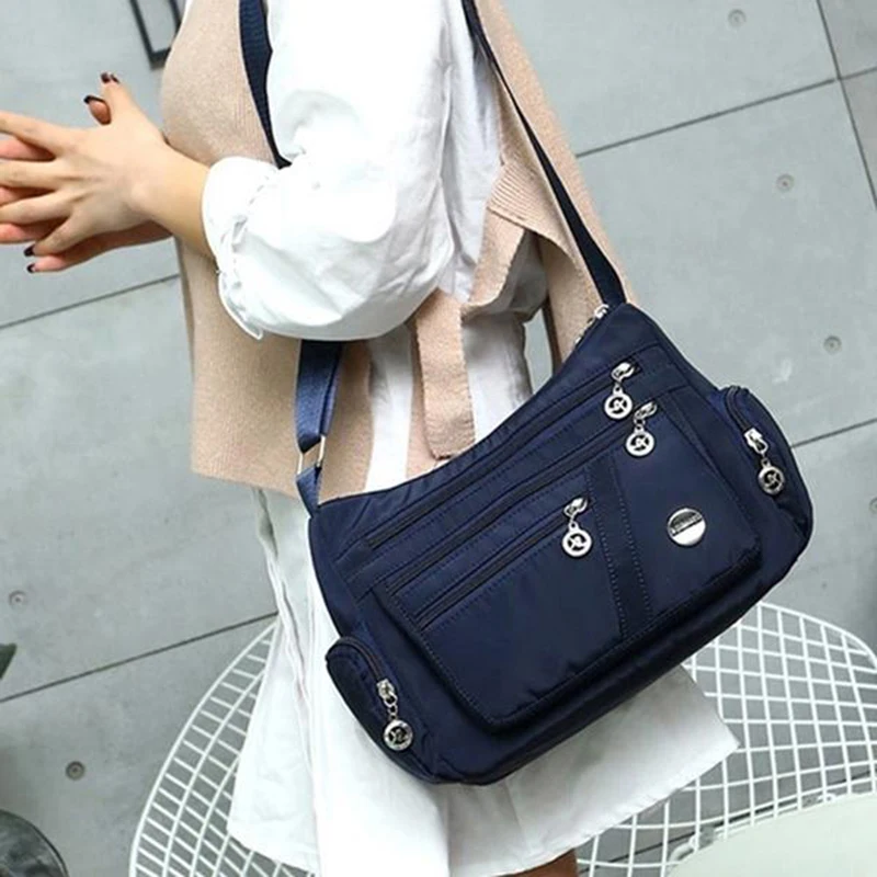 Yogodlns Fashion Women Shoulder Messenger Bag Waterproof Nylon Oxford Crossbody Bag Handbags Large Capacity Travel Bags Purse