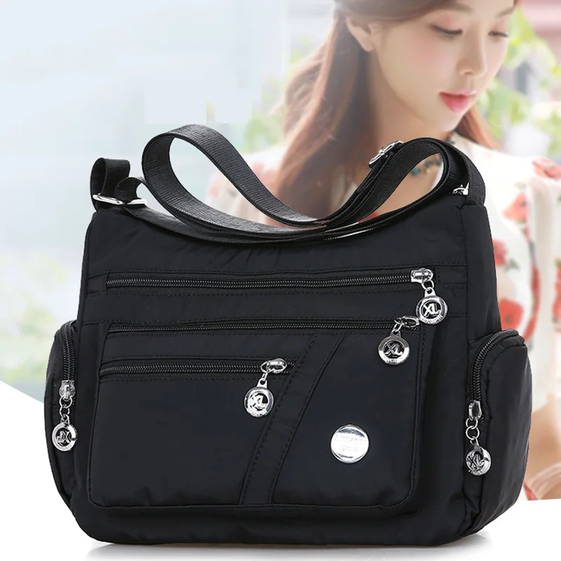 Yogodlns Fashion Women Shoulder Messenger Bag Waterproof Nylon Oxford Crossbody Bag Handbags Large Capacity Travel Bags Purse