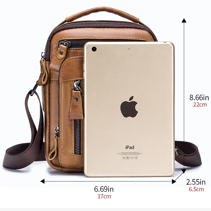 Brand 100% Genuine Leather Men's Shoulder Bags Messenger Bag for Men Crossbody Bags New Small Man Designer Handbag Bolso Male