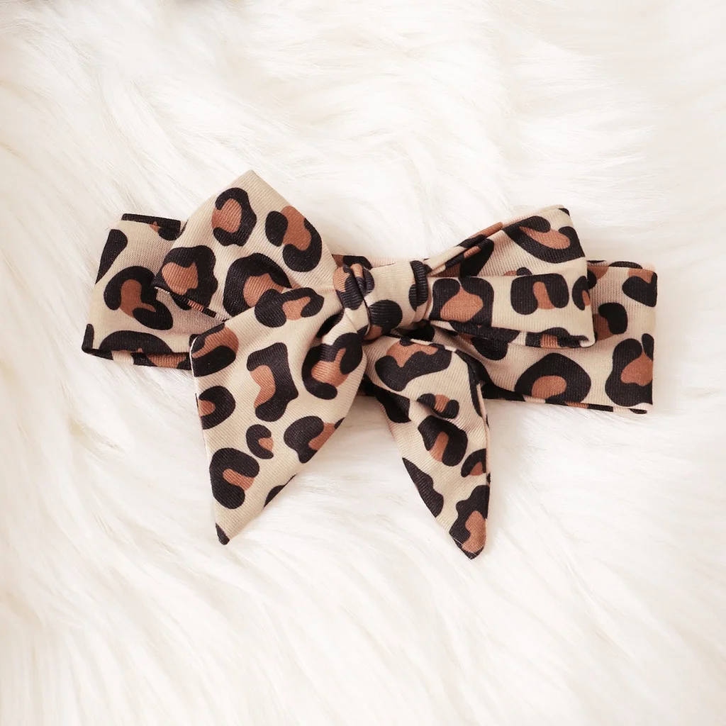 0-18Months Newborn Baby Girl Dress with Bow Long Sleeve Leopard Dresses Onesie Clothing Autumn Infant Fashion Cute Jumpsuit