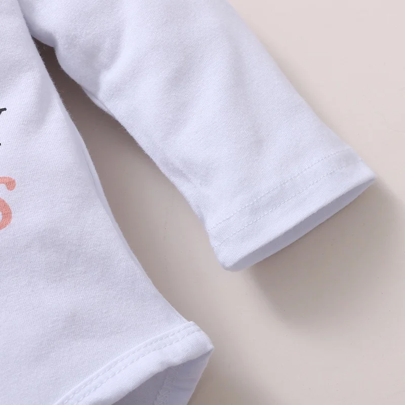 0-24 Months Newborn Baby Girl Clothing Set Long Sleeve Romper+Rose Pant+Hat+Headband Spring&Autumn 4PCS Outfit for Toddler Girl