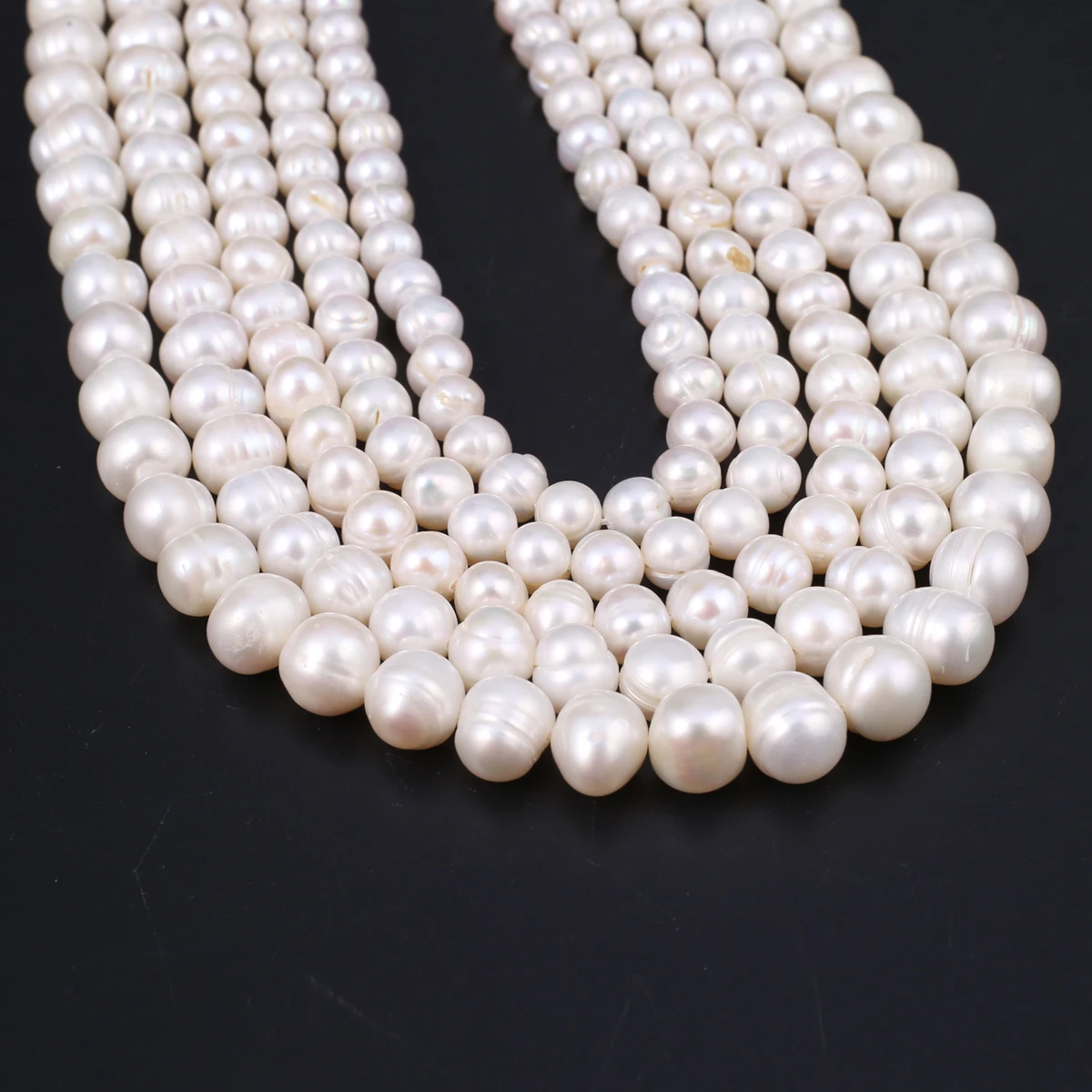 Natural Freshwater Pearl Beads NearRound Shape Isolation Loose Beaded for Jewelry Making DIY Charm Bracelet Necklace Accessories