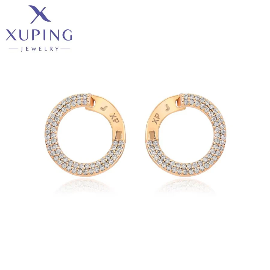 Xuping Jewelry Fashion Серьги Charm Simple Gold Color Earrings for Women Party Copper Alloy Exquisite Gift X000463287