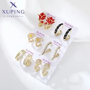 Xuping Jewelry Fashion Серьги Charm Simple Gold Color Earrings for Women Party Copper Alloy Exquisite Gift X000463287