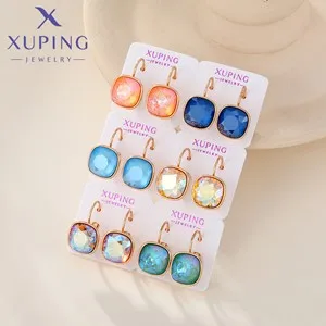 Xuping Jewelry Fashion Серьги Charm Simple Gold Color Earrings for Women Party Copper Alloy Exquisite Gift X000463287