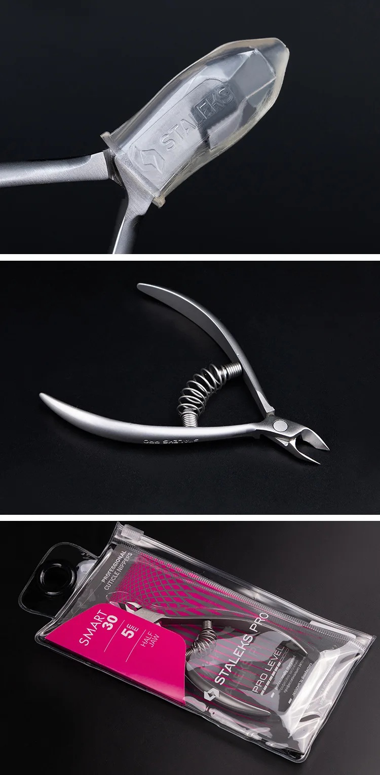 STALEKS Pro Dead Skin Scissor Stainless Steel Toenail Cuticle Nipper High Precision Nail Cuticle Scissors Plier Manicure Tools