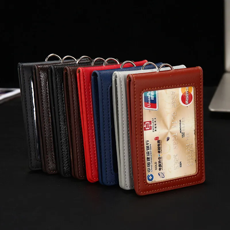 NEW Genuine Leather Badge Holder Business Work Card Neck Strap Lanyard ID Chest Card Name Tag Case Office Supplies